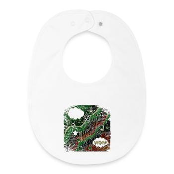 Pop Art Style Inverted - Baby Organic Bib - white - Front