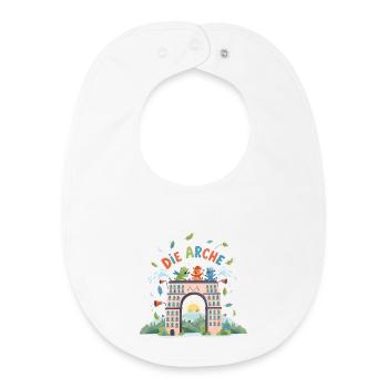 L’Arche de la Joie - Bavoir bébé bio - blanc - Devant