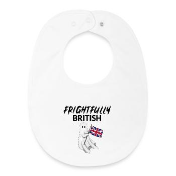 Frightfully British – Funny UK Halloween Shirt - Baby Organic Bib - white - Front