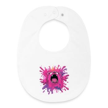 Color Explosion Monster - Baby Organic Bib - white - Front