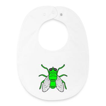 Mouche - Bavoir bébé bio - blanc - Devant
