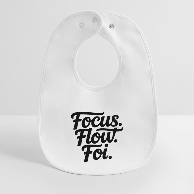 Focus Flow Fly Script Bavoir bébé bio