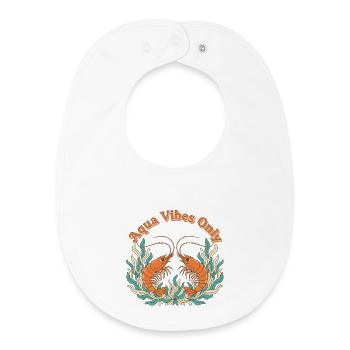 Aqua Vibes Only - Baby Organic Lätzchen - Weiß - Vorne