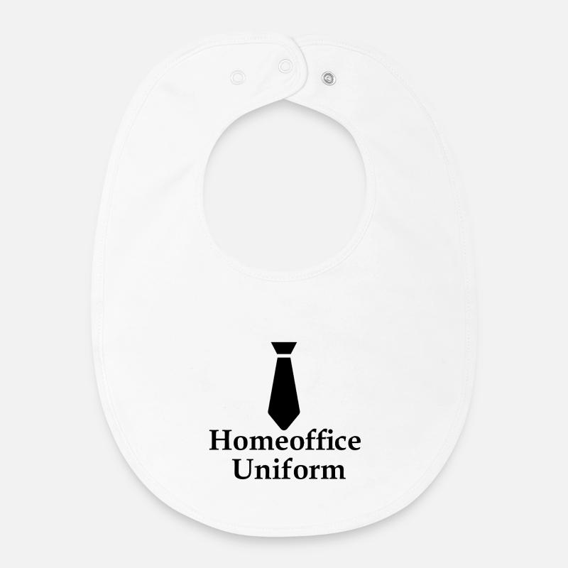 Homeoffice_Uniform_SK - Baby Organic Lätzchen - Weiß