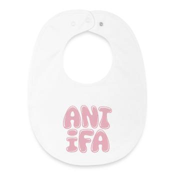 Antifa - Produits dérivés antifascistes - Bavoir bébé bio - blanc - Devant