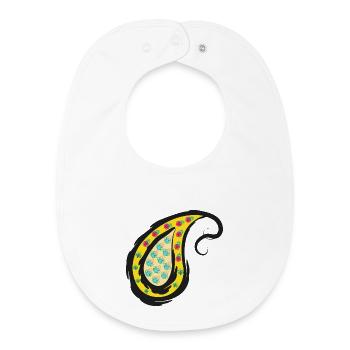 Symbole oriental - Bavoir bébé bio - blanc - Devant