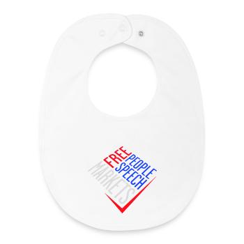 Free Speech Markets People Libertarian Freedom Logo - Baby Organic Bib - white - Front