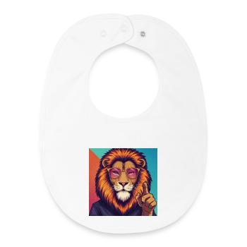 Frankensteen : Le Roi Sage - Pop Art - Bavoir bébé bio - blanc - Devant