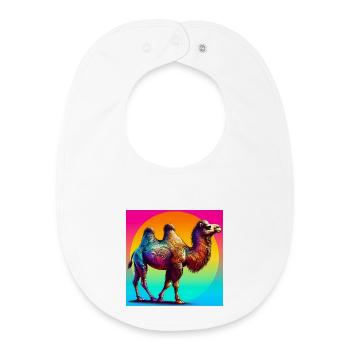 camel - Baby Organic Bib - white - Front