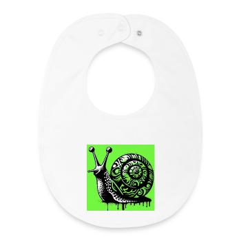 Snail - Baby Organic Bib - white - Front