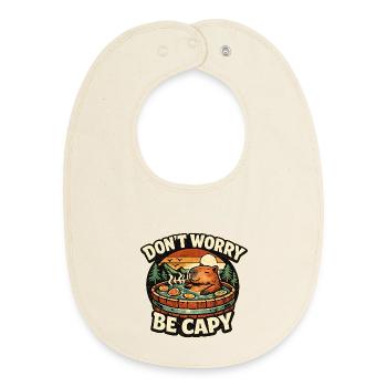 Capybara Whirlpool Abend - Baby Organic Lätzchen - Natur - Vorne