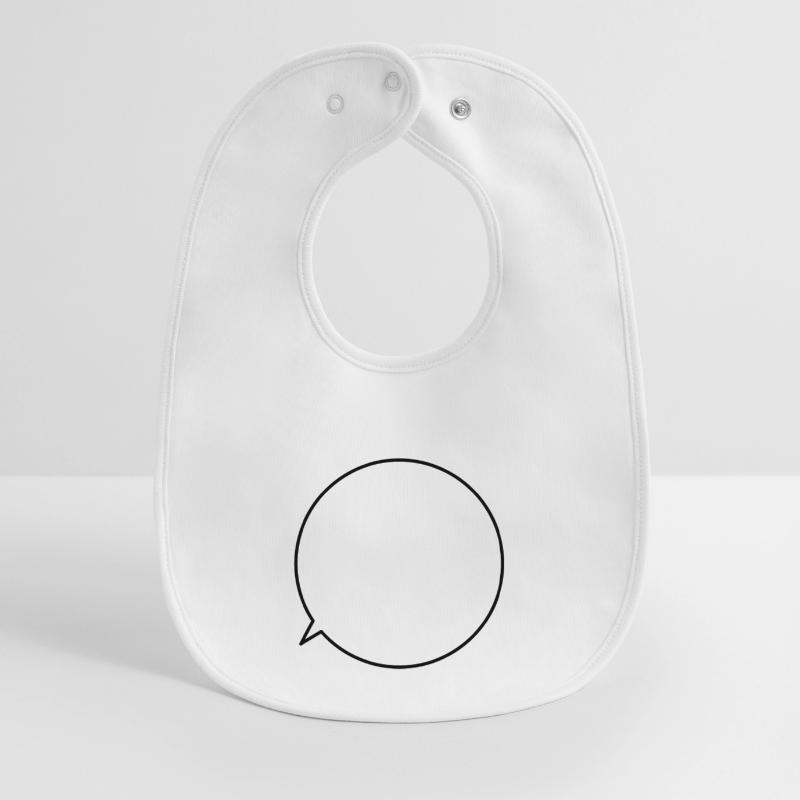 Speech bubble request text customizable Baby Organic Bib