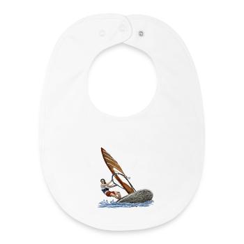 Windsurfing - Baby Organic Bib - white - Front