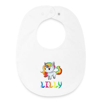 Lilly Einhorn - Baby Organic Lätzchen - Weiß - Vorne