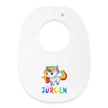 Einhorn Jürgen - Baby Organic Lätzchen - Weiß - Vorne