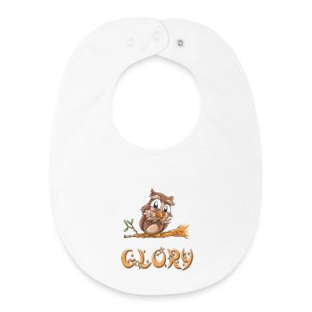Eule Glory - Baby Organic Lätzchen - Weiß - Vorne