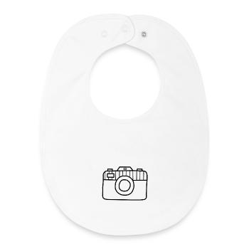 Photo Camera - Baby Organic Bib - white - Front
