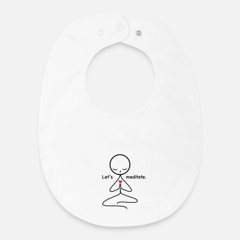 Meditation - Baby Organic Lätzchen - Weiß