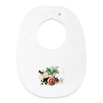 Musik-Lautsprecher mit Klavier - Baby Organic Lätzchen - Weiß - Vorne