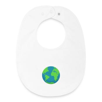 Planet Earth Minimal – Travel & Eco Style - Baby Organic Lätzchen - Weiß - Vorne