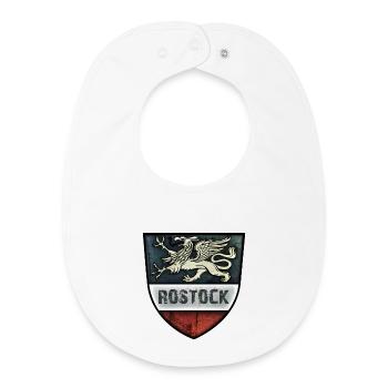 Rostock - Greif - Hanseatic City of Rostock - Baby Organic Bib - white - Front