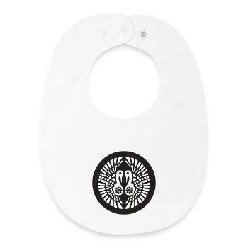 Ikko Ikki Mon Japanese clan vintage colors - Baby Organic Lätzchen - Weiß - Vorne