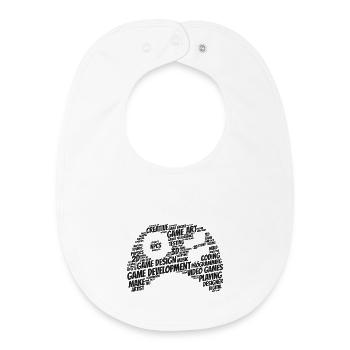 Games developer - Baby Organic Bib - white - Front
