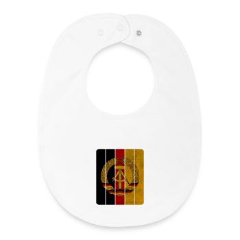 DDR Balken im Vintage Design / Geschenk Ostalgie - Baby Organic Lätzchen - Weiß - Vorne