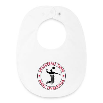 l'équipe de volley-ball - Bavoir bébé bio - blanc - Devant