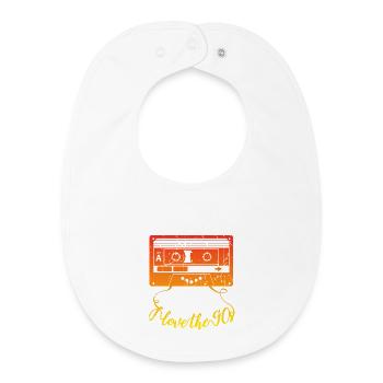 J'aime les années 90 - Bavoir bébé bio - blanc - Devant