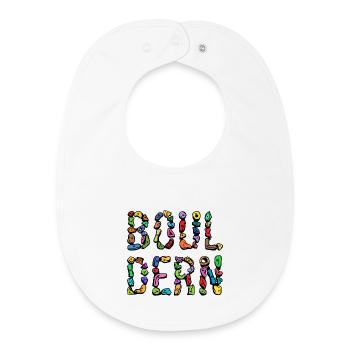 Bouldering boulder climbing scripture mountaineering - Baby Organic Bib - white - Front