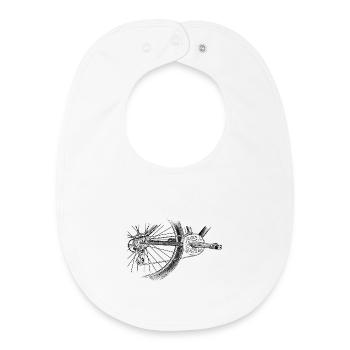roue - Bavoir bébé bio - blanc - Devant