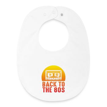 80s cassette - Baby Organic Bib - white - Front