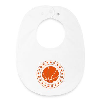 Basketball - Basket Ball - Game - Sport - Player - Baby Organic Bib - white - Front