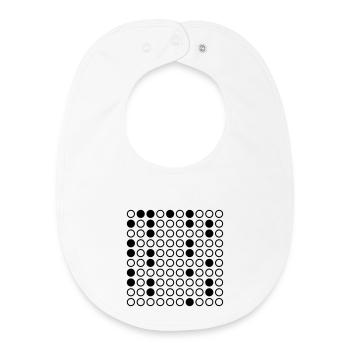 Nerdy design "prime numbers" up to 100 - Baby Organic Bib - white - Front