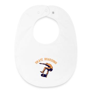 skateboarder - Baby Organic Bib - white - Front