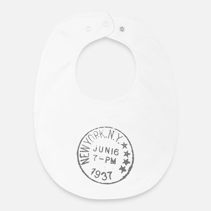 Timbre New York - Bavoir bébé bio - blanc