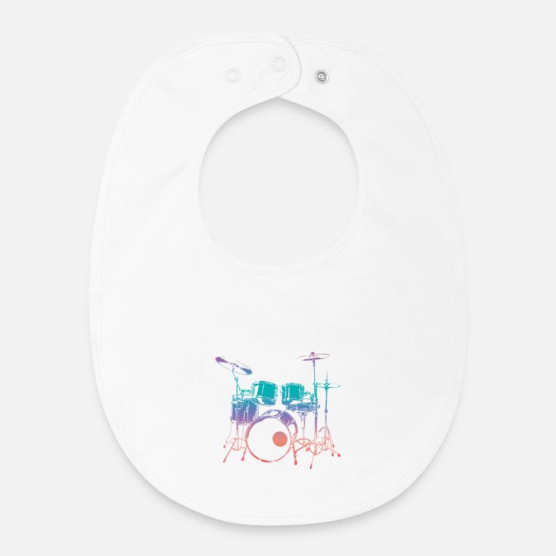 Batterie - Bavoir bébé bio - blanc