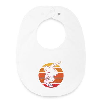 Skateboarder - Baby Organic Bib - white - Front
