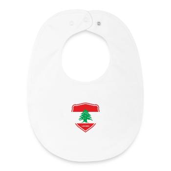 Libanon Beirut Libanese Libanesin Libanesisch LBN - Baby Organic Lätzchen - Weiß - Vorne