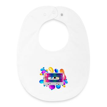 Cassette - Bavoir bébé bio - blanc - Devant