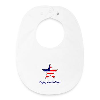 Capitalism America - Baby Organic Bib - white - Front