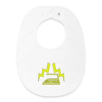 IRON WOMAN Blitz Super Mama Muttertag Geschenk - Baby Organic Lätzchen - Weiß - Vorne