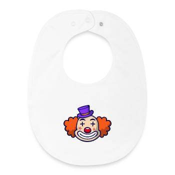 Clown Carnaval Carnaval - Bavoir bébé bio - blanc - Devant