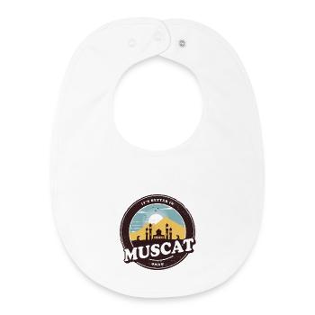 Maskat Oman Moschee Design - Baby Organic Lätzchen - Weiß - Vorne