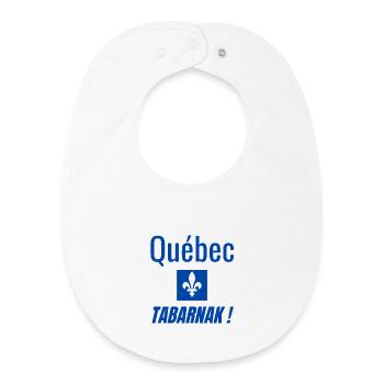 Québec Tabarnak ! - Bavoir bébé bio - blanc - Devant
