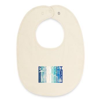 Outils de plombier pipeologiste - Bavoir bébé bio - écru doux - Devant