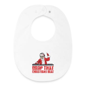 DJ Santa - Baby Organic Bib - white - Front