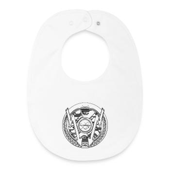Craft Electric Pattern - Baby Organic Bib - white - Front