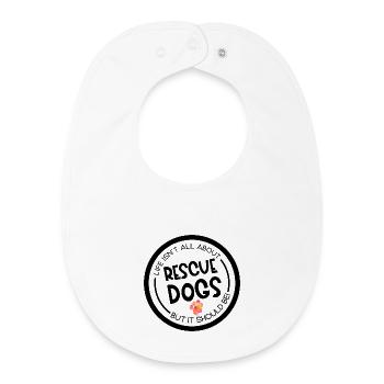 Service Dog Rescue Dog Search Dog Paw - Baby Organic Bib - white - Front